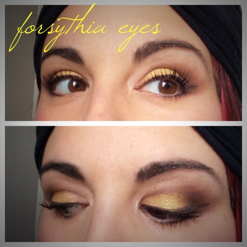 forsythia eyes nature-inspired makeup tutorial from BeeyoutifulSkin.com