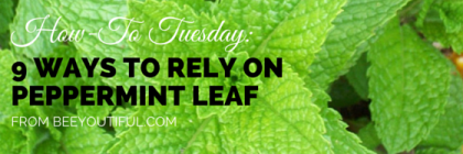 #HowToTuesday: 9 Ways to Rely On Peppermint Leaf from Beeyoutiful.com